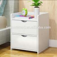 Modern bedside table white MDF nightstand for bedroom