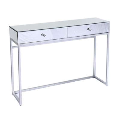 Luxury Style Mirrored Furniture Living Room Console Table With 2 Drawers