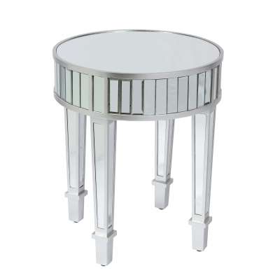 Home Furnishings Silver Mirrored Side Table/End Table  For Living Room/Bedroom